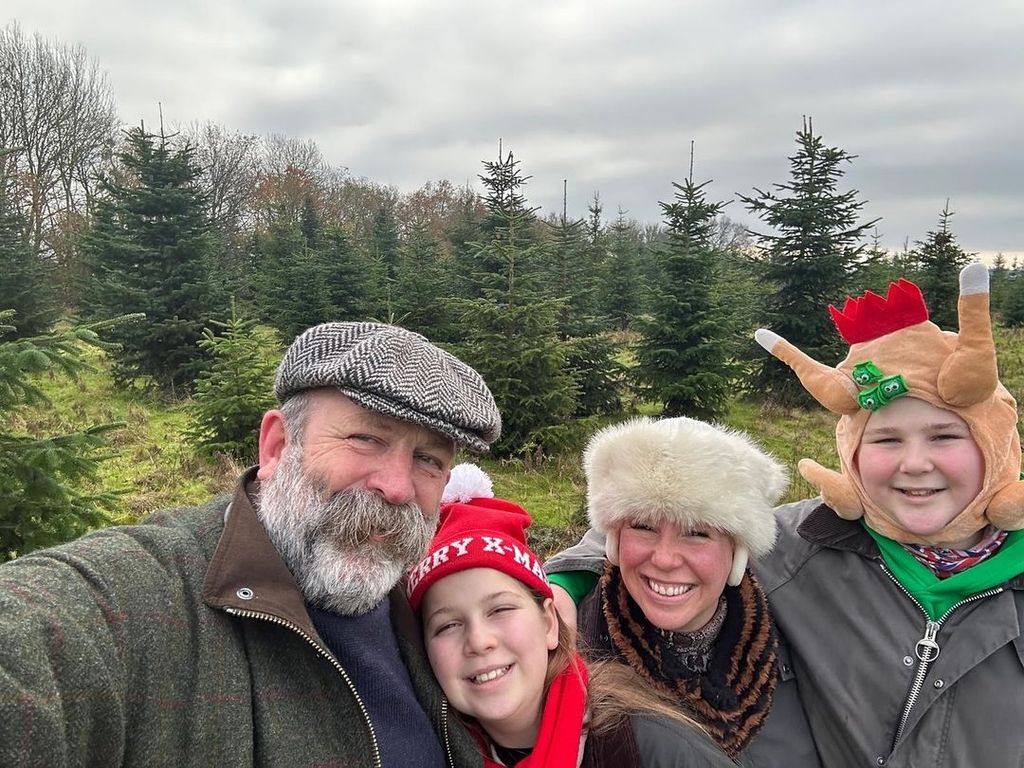 The Strawbridge family picking out their Christmas tree