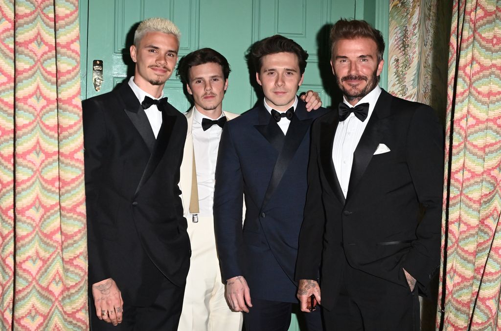 David et ses trois fils dans des jours plus heureux