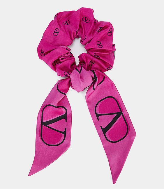 pink valentino scrunchie