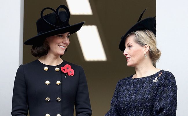 kate middleton and sophie wessex on remembrance day
