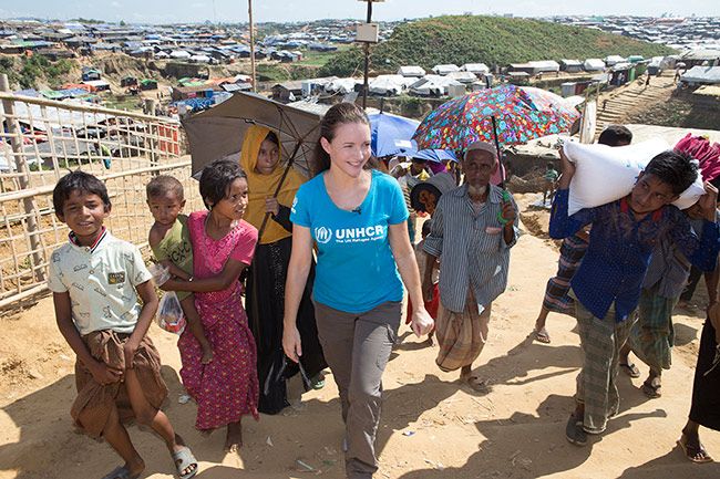 Kristin Davis UNHCR refugee camp 1