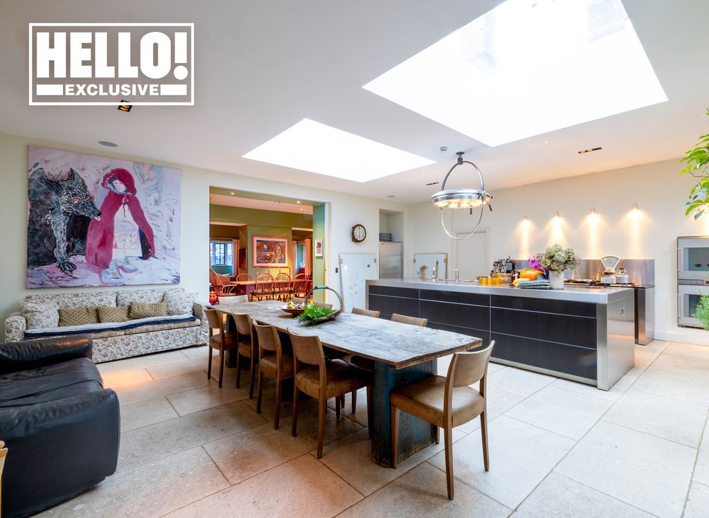 Nicola and James Reed's spacious kitchen at Wiltshire home 