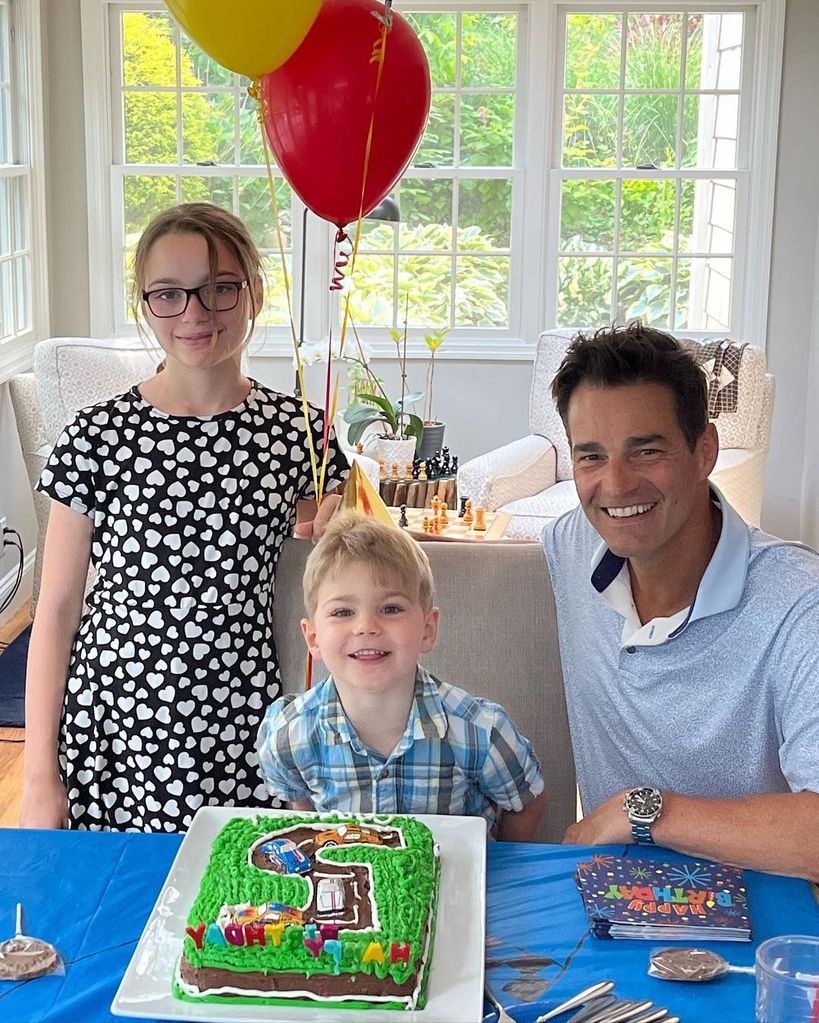 Rob Marciano with his daughter Madelynn and son Mason at his son's birthday