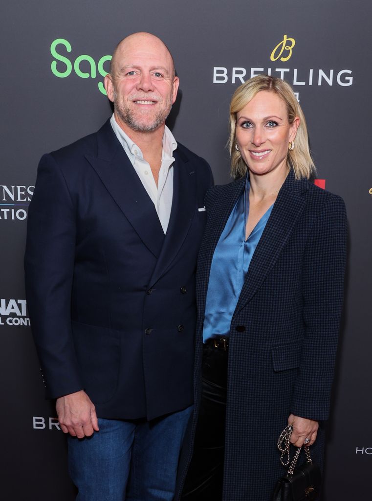 LONDON, ENGLAND - JANUARY 15: Mike and Zara Tindall attend the world premiere of the Netflix documentary "Six Nations: Full Contact" at Frameless on January 15, 2024 in London, England. (Photo by Mike Marsland/Getty Images for Six Nations)
