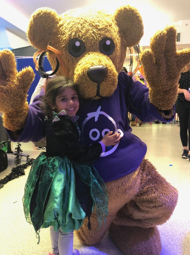 Annika with Bernard the Bear 