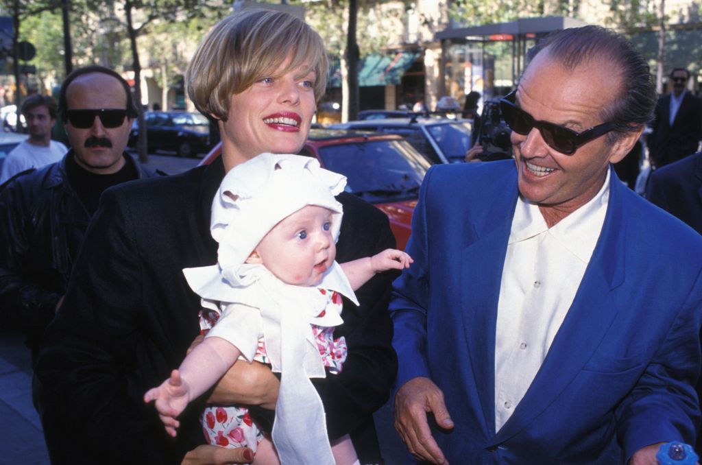 jack nicholson rebecca broussard with their daughter lorraine as a baby
