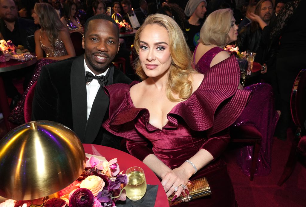 Rich Paul and Adele  attend the 65th GRAMMY Awards at Crypto.com Arena on February 05, 2023 in Los Angeles, California.