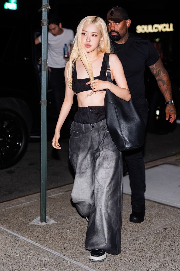 Rose of Blackpink is seen in Chelsea on July 28, 2025 in New York City. 