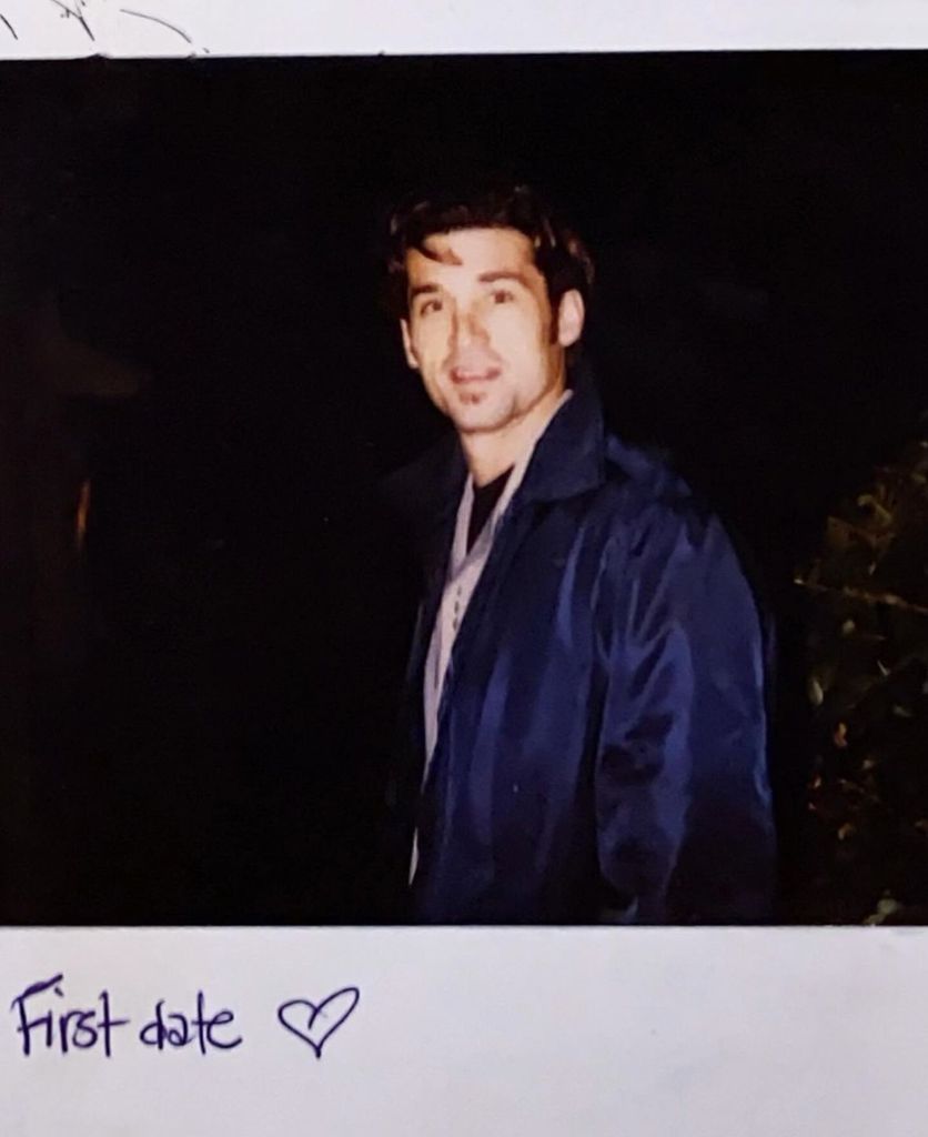 Throwback photo shared by Patrick Dempsey's wife Jillian Fink of him on their first date in honor of their 25th wedding anniversary on July 31, 1999