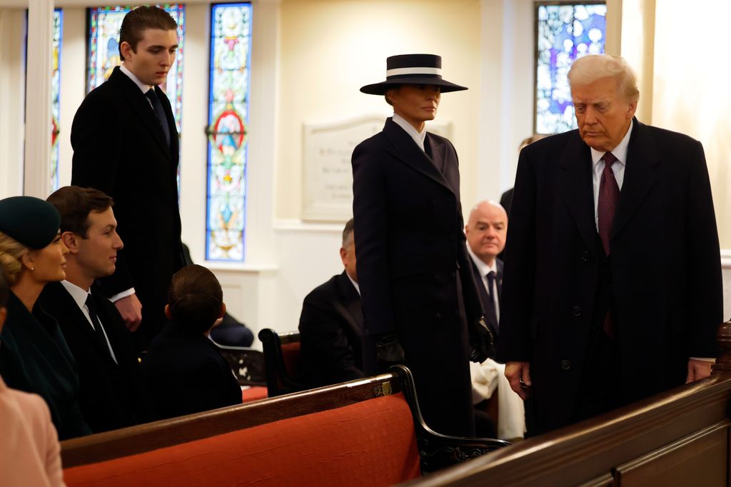Barron Trump towered over his parents in church