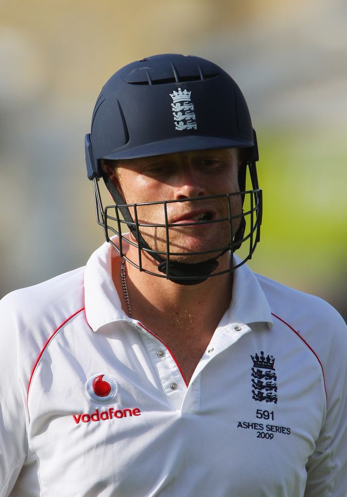 Freddie Flintoff playing cricket