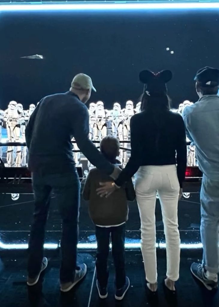 The Duke and Duchess of Sussex with their son Archie at Disneyland
