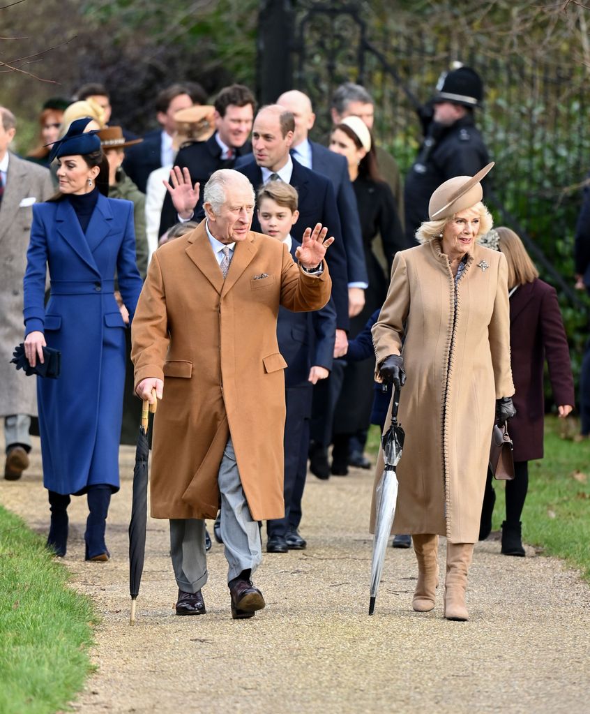 King Charles III and Queen Camilla lead royals including Princess Kate at St. Mary Magdalene Church 