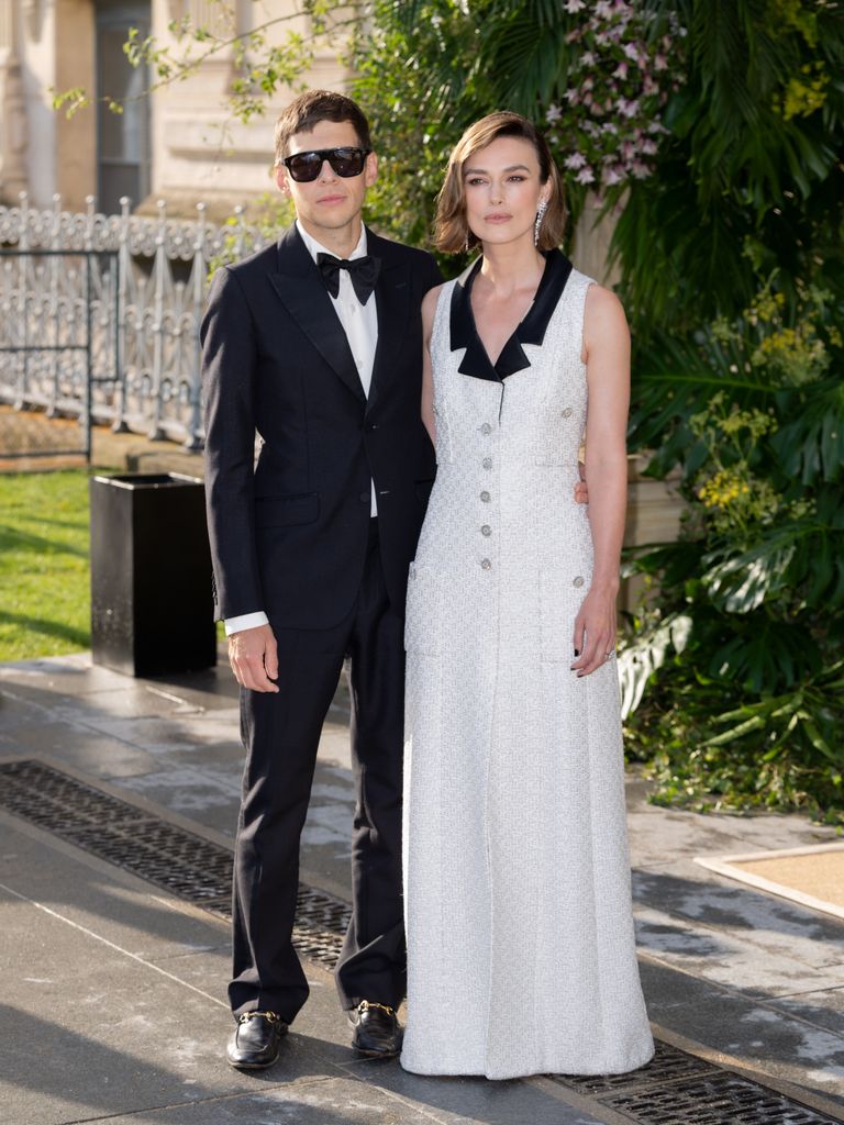 James Righton and Keira Knightley arrives at the Bal D'Ete At The MusÃ©e Des Arts DÃ©coratifs on July 06, 2025 in Paris, France. 