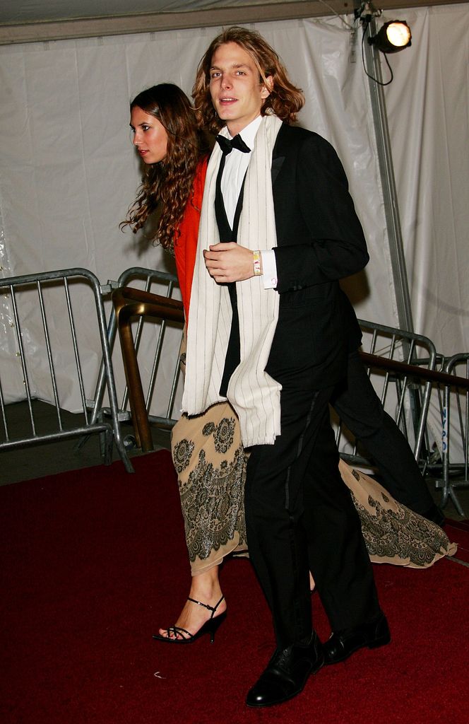 Monaco royal Andreas Casiraghi and date arrive at the Metropolitan Museum of Art Costume Institute Benefit Gala "AngloMania: Tradition and Transgression in British Fashion" at the Metropolitan Museum of Art May 1, 2006 in New York City.