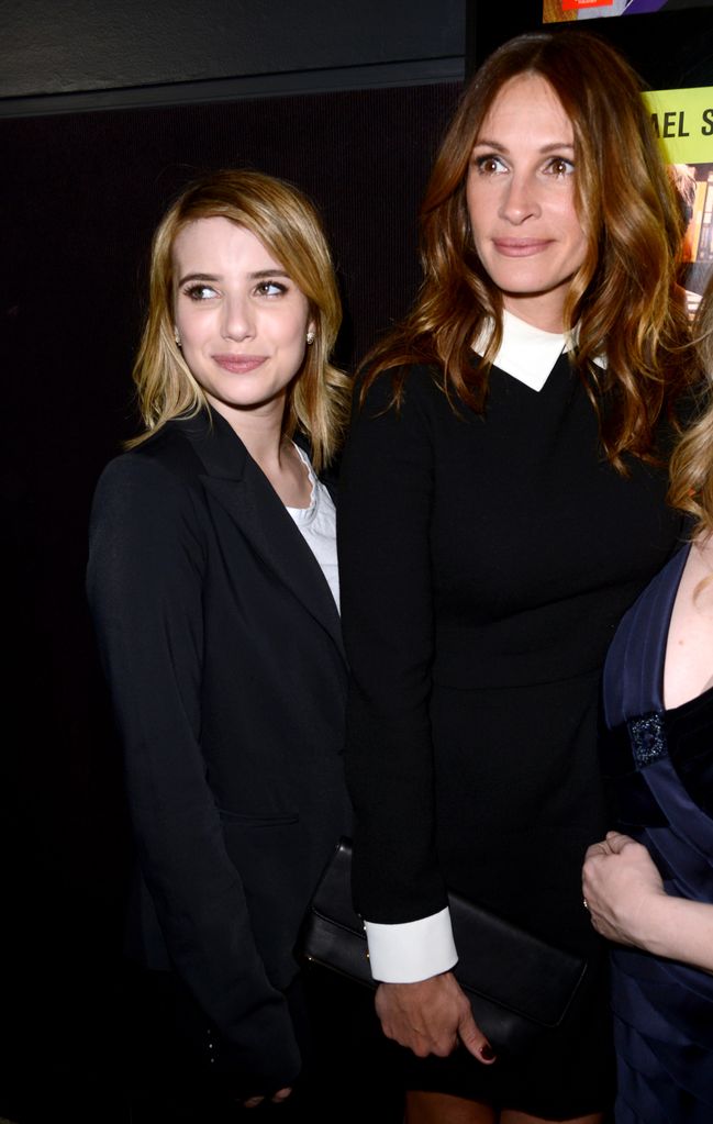 Emma Robert and Julia Roberts attends the Los Angeles premiere of "Jesus Henry Christ" at Mann Chinese 6 on April 18, 2012 in Los Angeles, California.