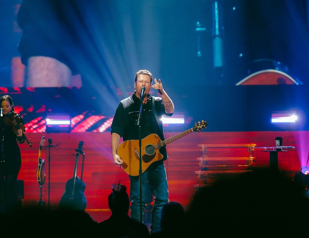 The award -winning singer on the first night of his residence in Las Vegas 