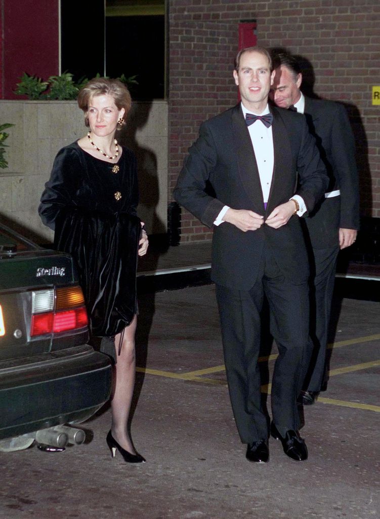 Prince Edward and sophie in black tie