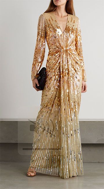 jenny packham gold dress