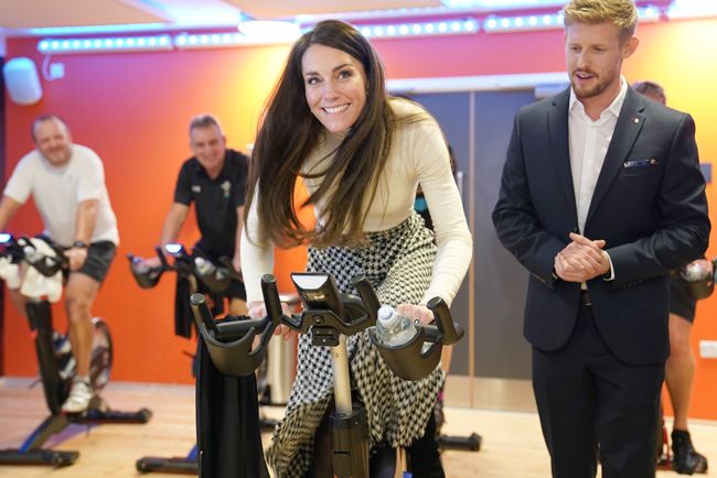 kate middleton on a spin bike 