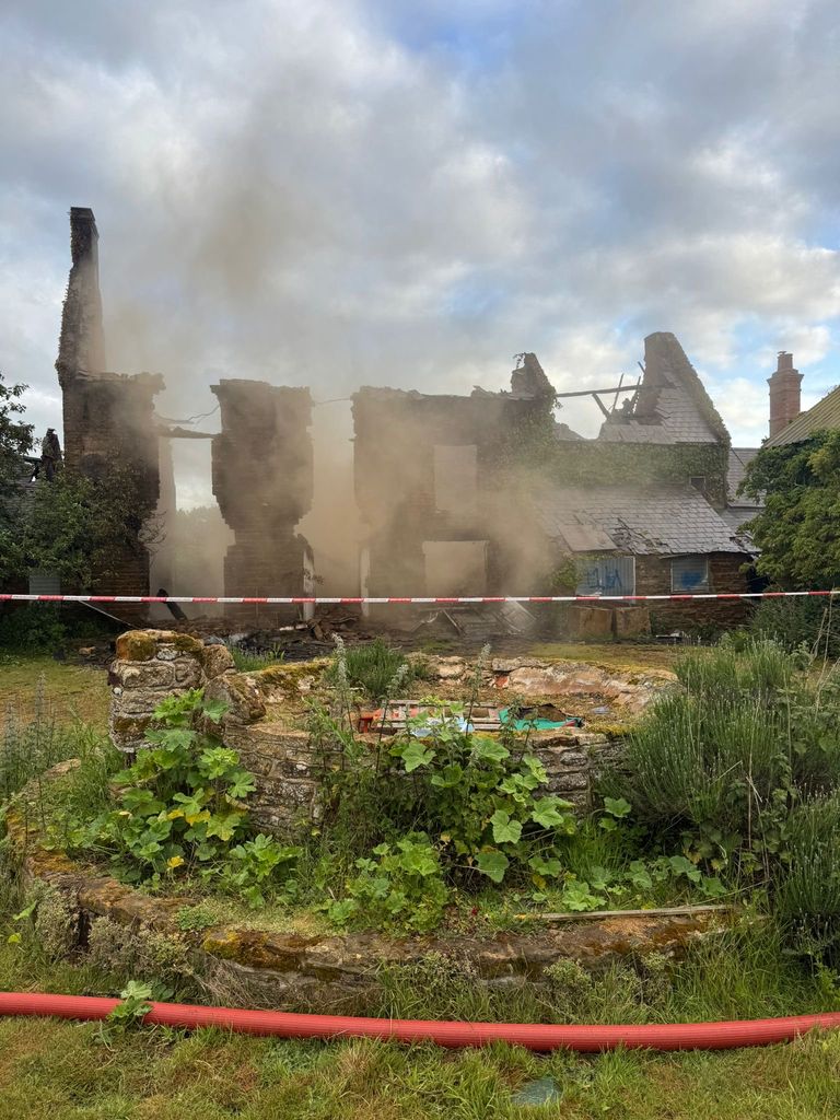 Fire damage to Althorp House farmhouse
