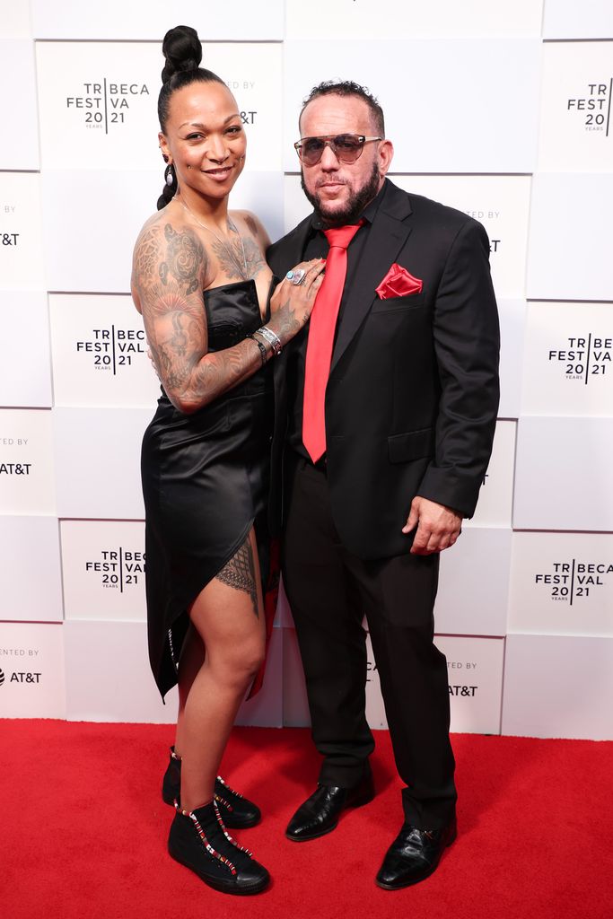 Kali Reis and Brian Cohen attend 2021 Tribeca Festival Premiere of "Catch The Fair One" at Hudson Yards on June 13, 2021 in New York City.