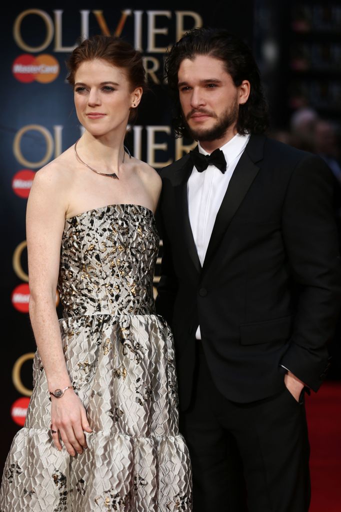 Rose Leslie and Kit Harington at the Olivier Awards