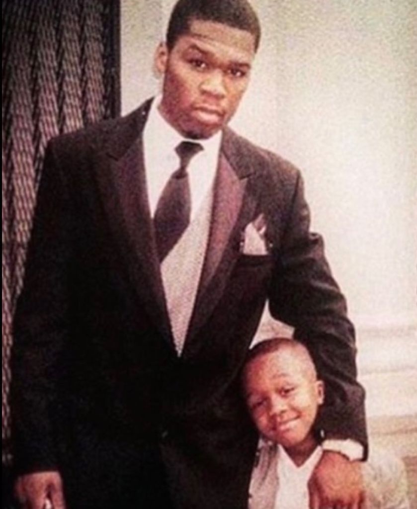 photo of 50 cent with son marquise jackson as a child