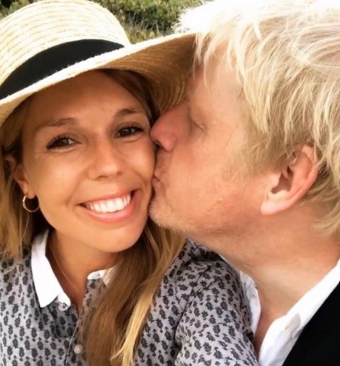 Carrie and Boris' Instagram announcement photo