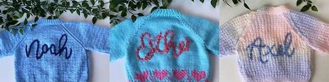 Personalised Baby Cardigans Uncool Wool