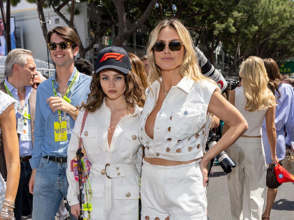 Leni Klum and Heidi Klum attends the F1 Grand Prix of Monaco at Circuit de Monaco on May 26, 2024 in Monte-Carlo, Monaco. (Photo by Arnold Jerocki/FilmMagic)