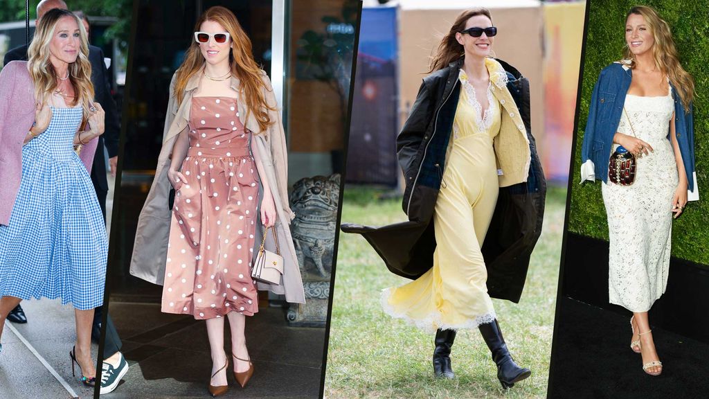 Celebrities wearing summer dresses with jackets
