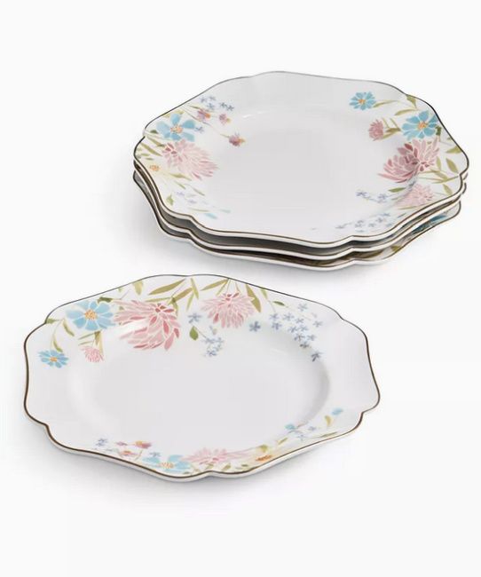 martha stewart collection macys easter floral plates