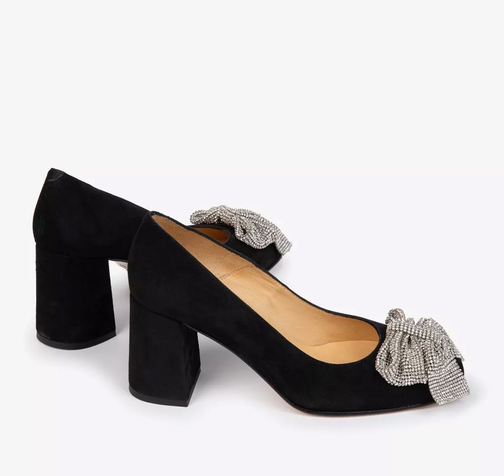 Penelope Chilvers Gamine Bow Suede Shoe