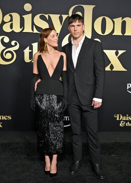 Riley Keough and her husband Ben Smith Petersen at the premiere of Daisy Jones and the Six