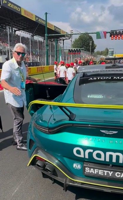 michael douglas with safety car italian grand prix