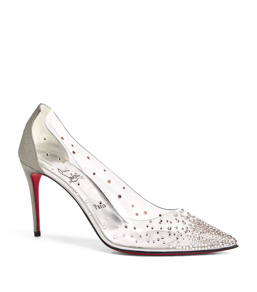 Christian Louboutin Degrastrass Embellished PVC-Leather Pumps