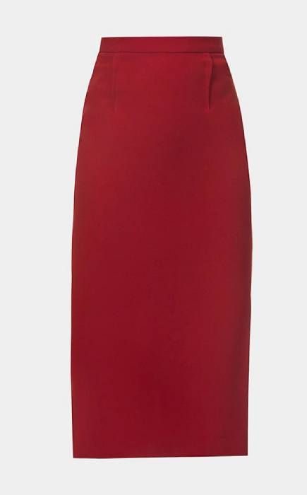 rouland mouret red skirt