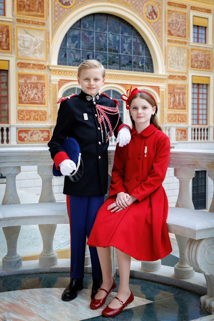 Prince Jacques and Princess Gabriella looking smart in regal outfits