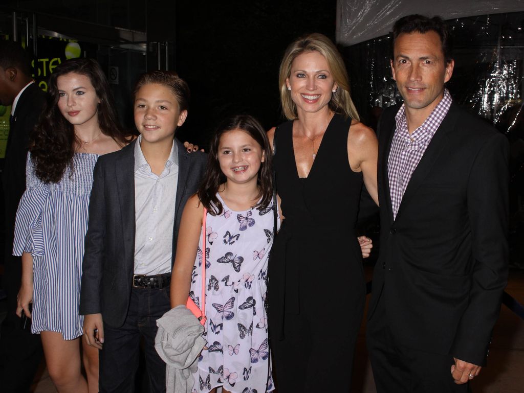  Actor Andrew Shue with wife Amy Robach and family are seen on September 19, 2017 in New York City