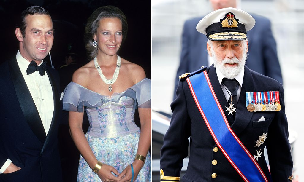 Split image of Prince Michael of Kent without and with a beard