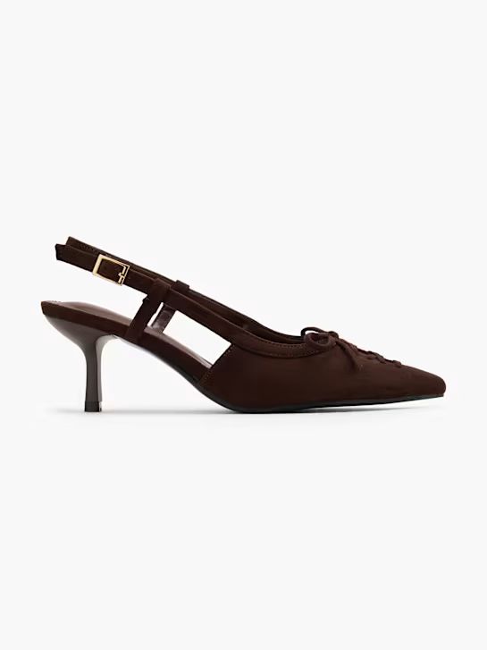 Catwalk Slingback Brown Heel