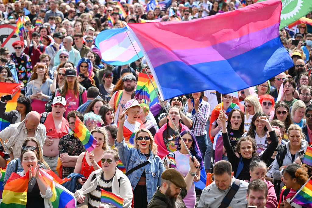 People celebrating Glasgow Pride