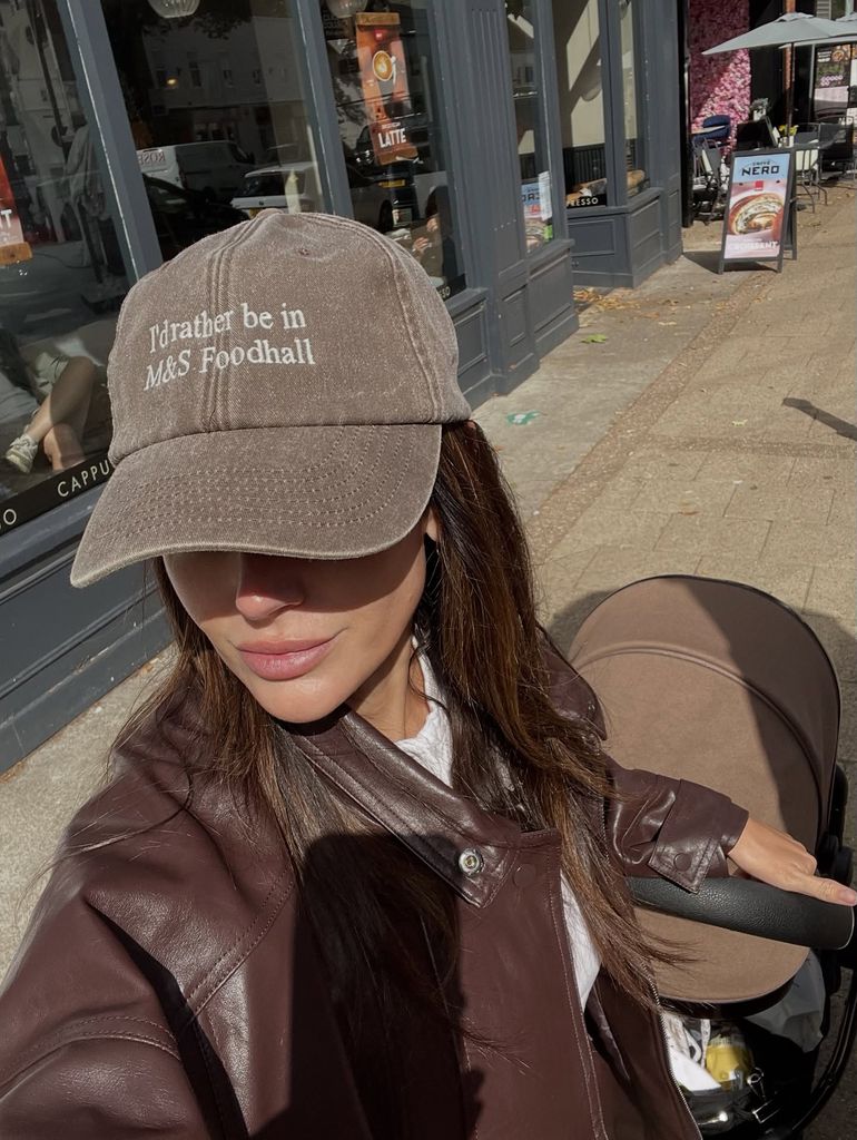 Michelle Keegan shared the leather-look jacket on Instagram 