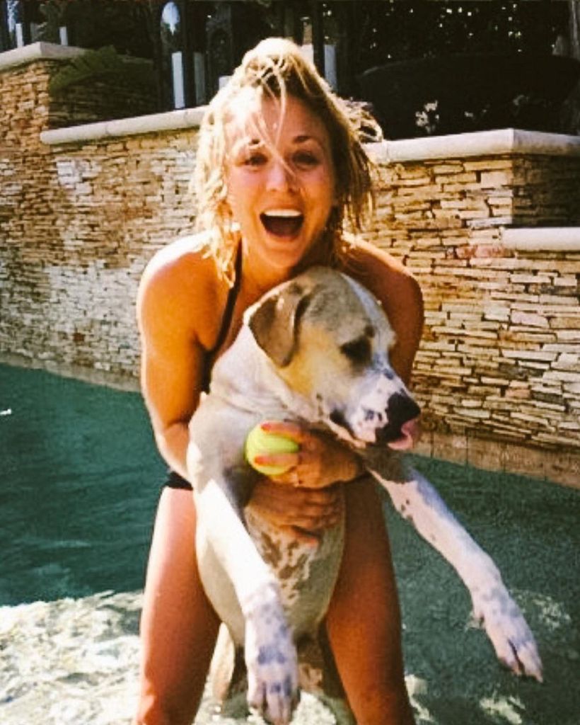 Kaley Cuoco shared a stunning pool photo with her beloved late dog Norman