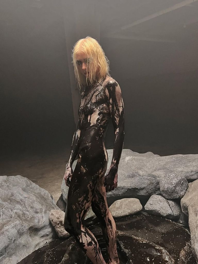 Taylor posted several pictures from her music video