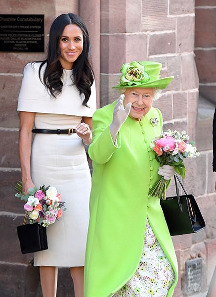 Meghan Markle pictured on an outing with the Queen
