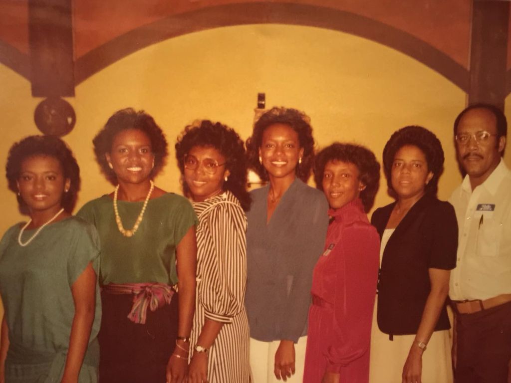 Deborah Roberts posing with her siblings in a family throwback shared on Instagram
