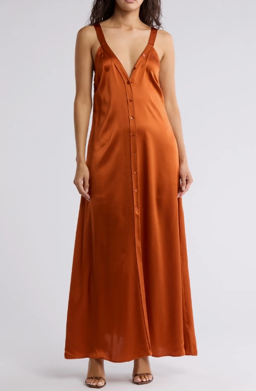Kellen Button-Up Silk Dress LAgence.