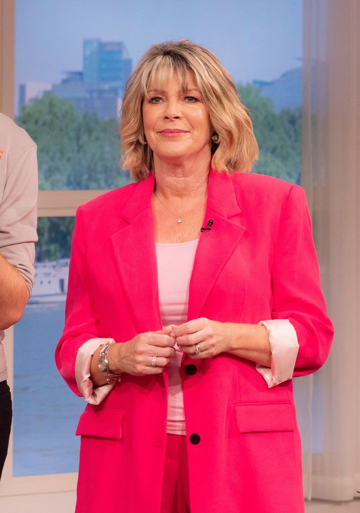 Ruth Langsford wearing pink blazer on This Morning 